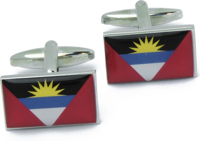 Manchetknopen - Antigua en Barbuda Vlag Rood Zwart Blauw