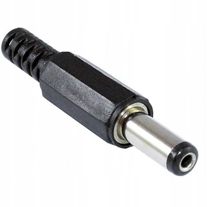 DC vrouwelijke connector 5,5/2,1 mm gesoldeerd op kabel