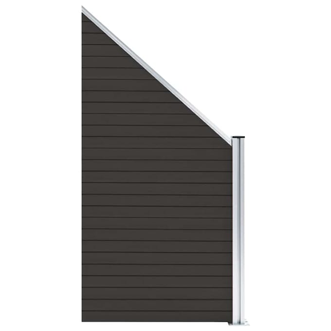 vidaXL - Schuttingpaneel - 95x(105-180) - cm - HKC - zwart