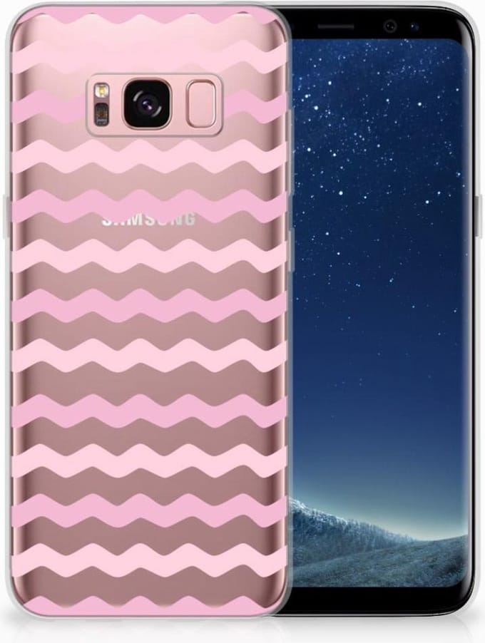 Samsung Galaxy S8 TPU bumper Waves Roze