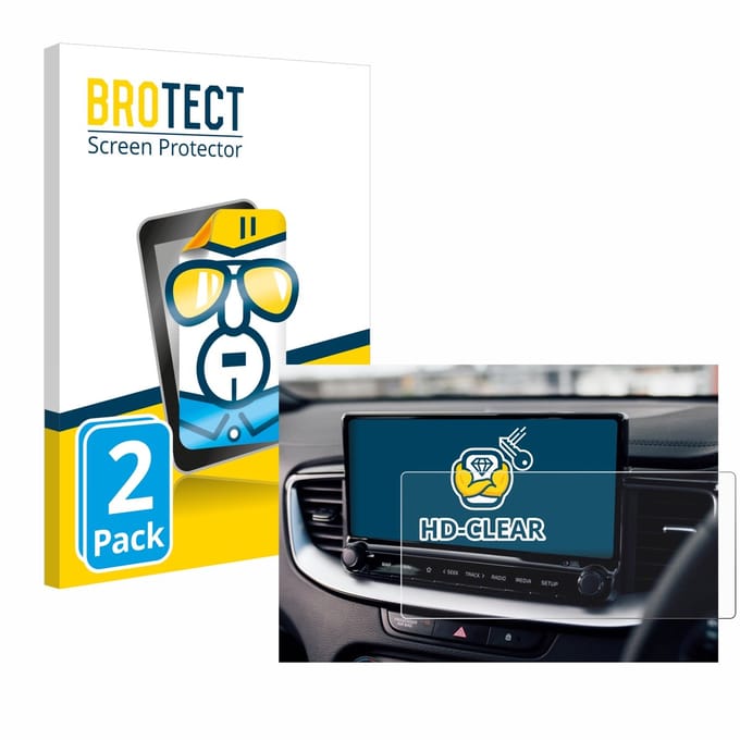 BROTECT - Screenprotector voor Kia XCeed 2024 - Folie Beschermfolie transparant 2 Stuks