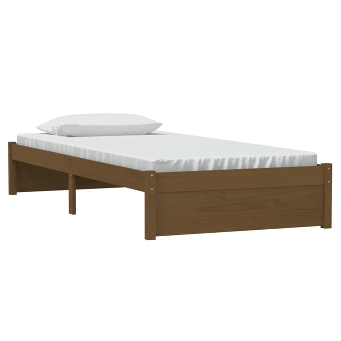 vidaXL - Bedframe - massief - hout - honingbruin - 90x190 - cm