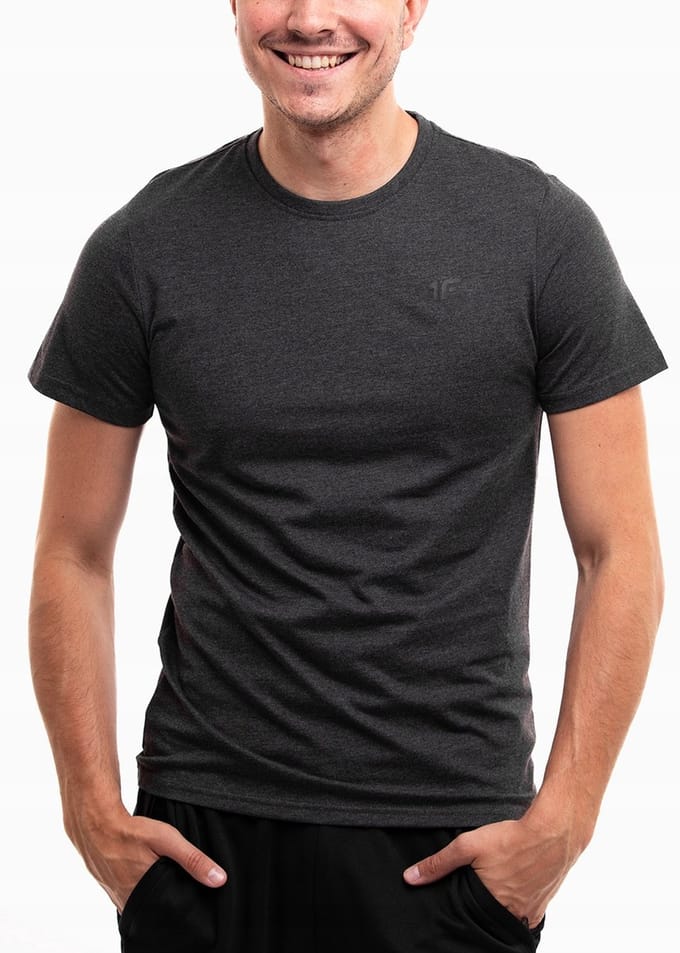 4F T-shirt Heren - Grijs - Katoen - Maat S