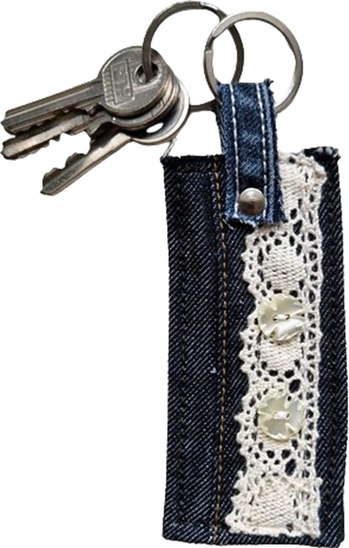 Toetie & Zo - Sleutelhanger - Jeans - Denim