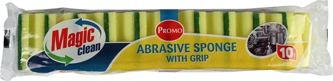 Magic Clean Schuurspons met grip - ergonomisch - klein - 10 stuks