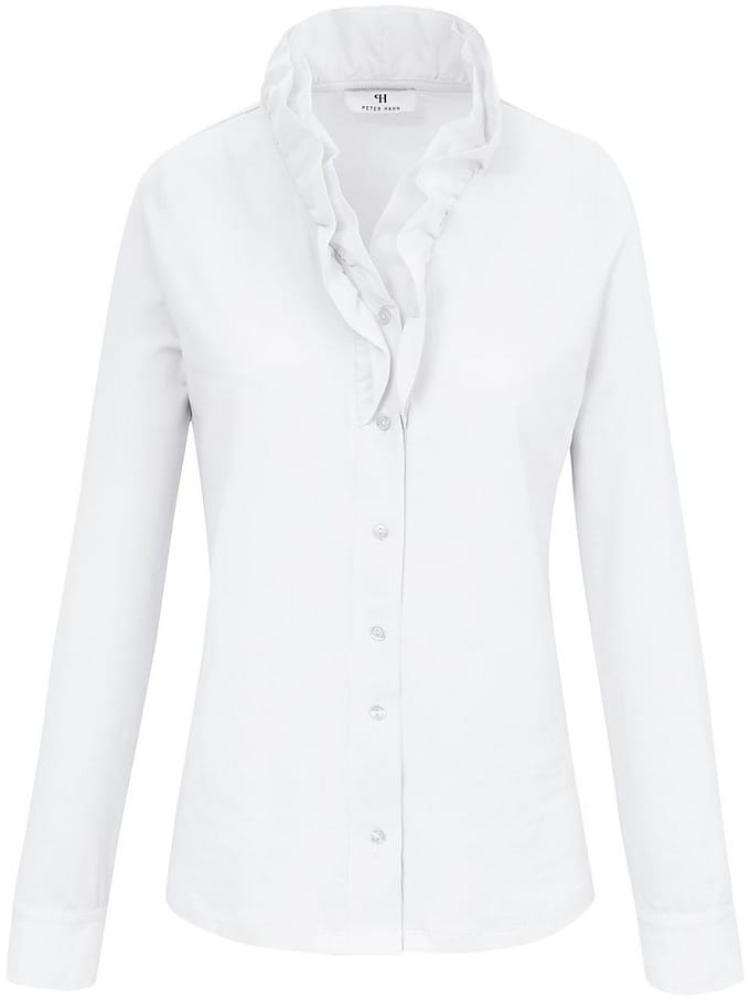 Jerseyblouse Van Peter Hahn wit