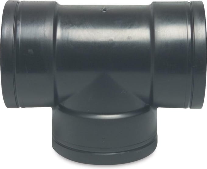 T-stuk 90° PP 1 1/2" binnendraad 10bar zwart
