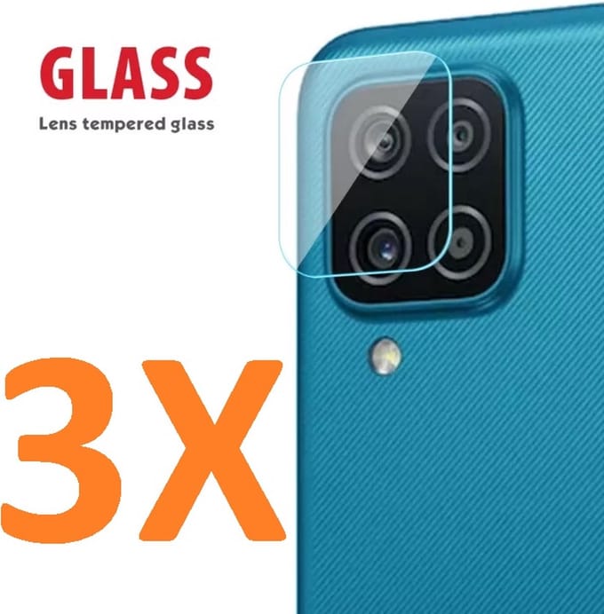 Camera Lens Glass Protector - beschermer Geschikt voor: Samsung Galaxy A12 5G - Transparant - 3x