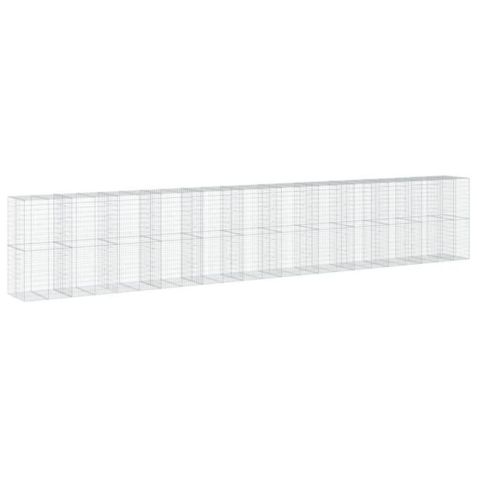vidaXL - Schanskorf - 1150x100x200 - cm - gegalvaniseerd - ijzer - zilverkleurig