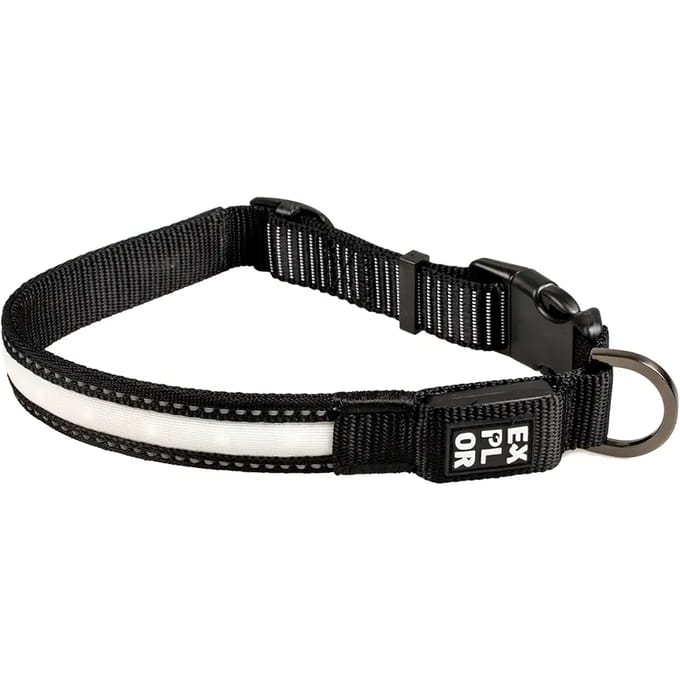 Duvo+ EXPLOR City Paris Halsband Led Nylon M - 34-45cm/25mm