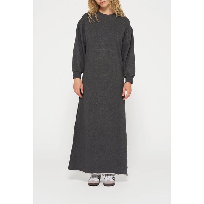 10DAYS Relax Dress Glitter Antra Melee Größe: S | Maxikleider Outlet | Damen