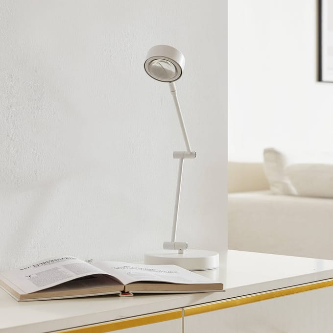 Lindby - bureaulamp - 1licht - ijzer - H: 36 cm - GX53 - wit mat
