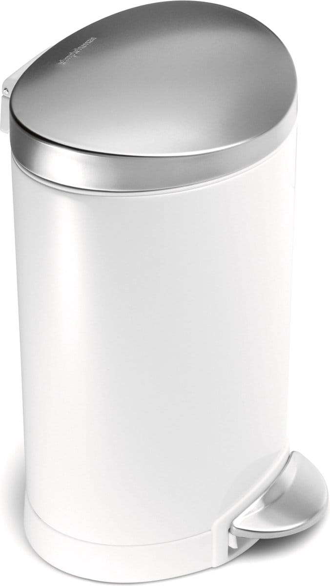 Simplehuman  Semi-round Prullenbak - 6 l - Mat RVS