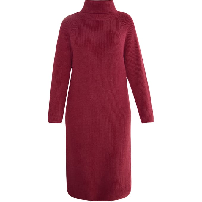 usha Jurk Dames Donker kersenrood