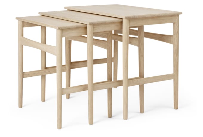 Carl Hansen & Søn CH004 Nesting Tables s - eiken wit geolied