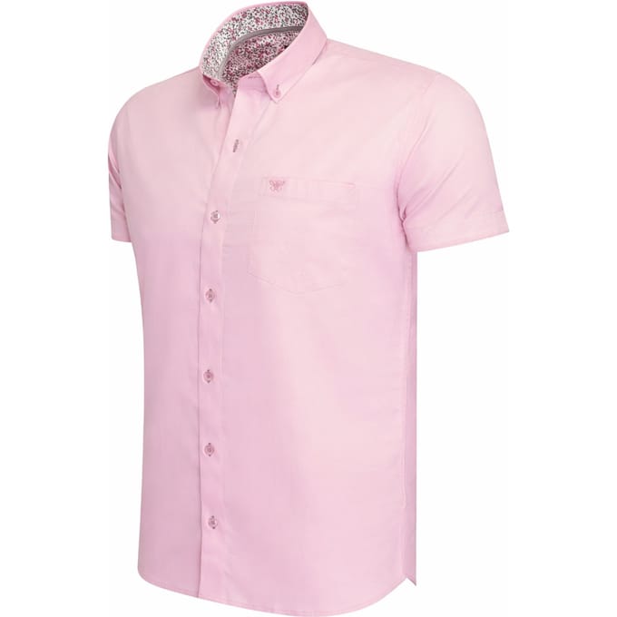 Cappuccino Italia - Heren Overhemden Toscana Stretch - Roze - Maat M