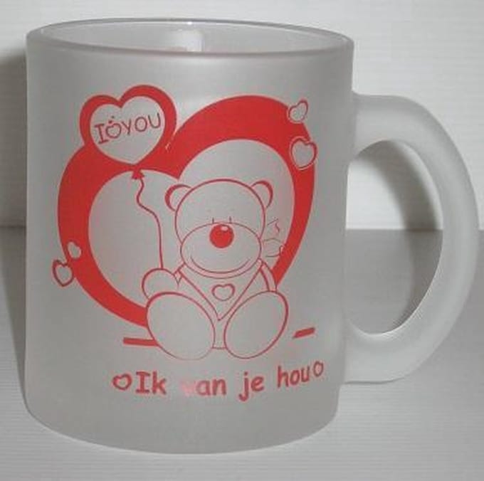 Kwikki bierglas Ik van je hou