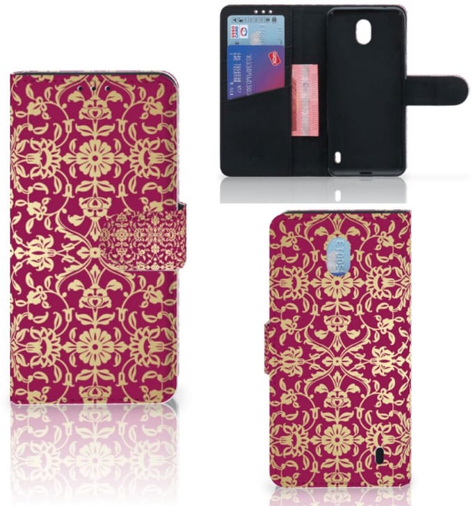 Wallet Case Nokia 1 Plus Barok Pink