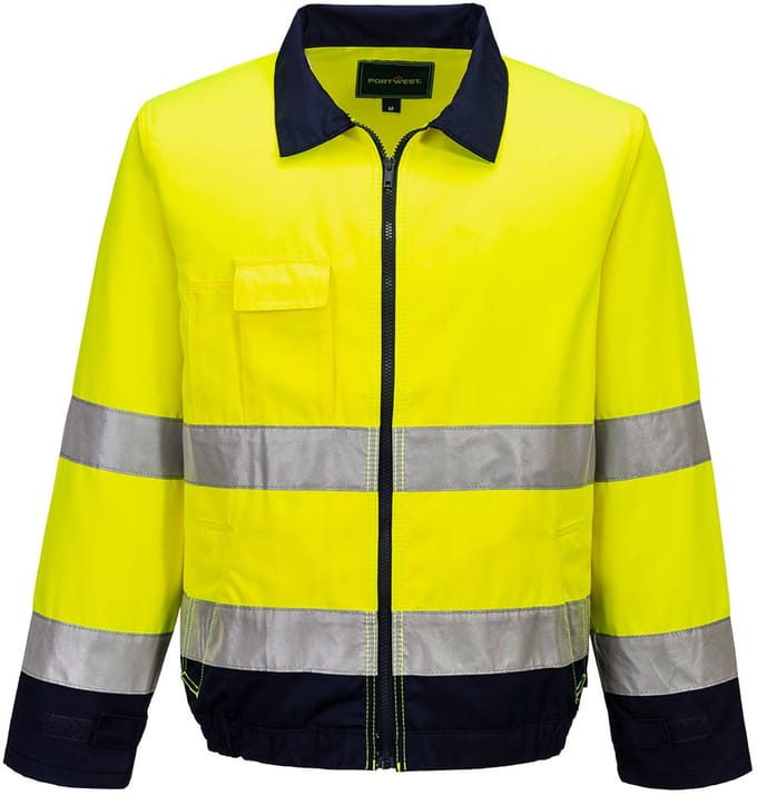 Portwest Madrid Hi-Vis Jack TX70 - Geel/Marine - M