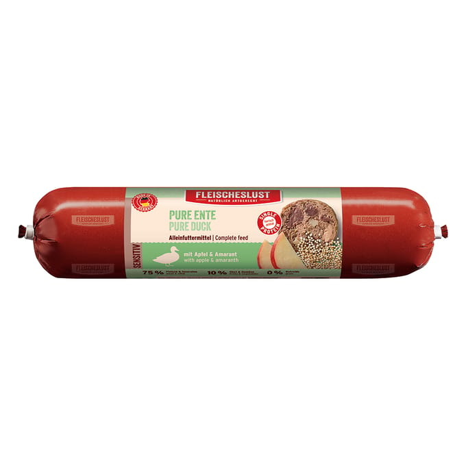 Fleischeslust Sensitiv 6 x 800 g - Pure Eend met appel en amarant