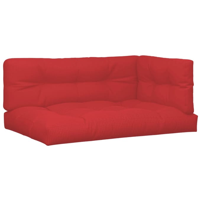 vidaXL - Palletkussens - 5 - st - stof - rood