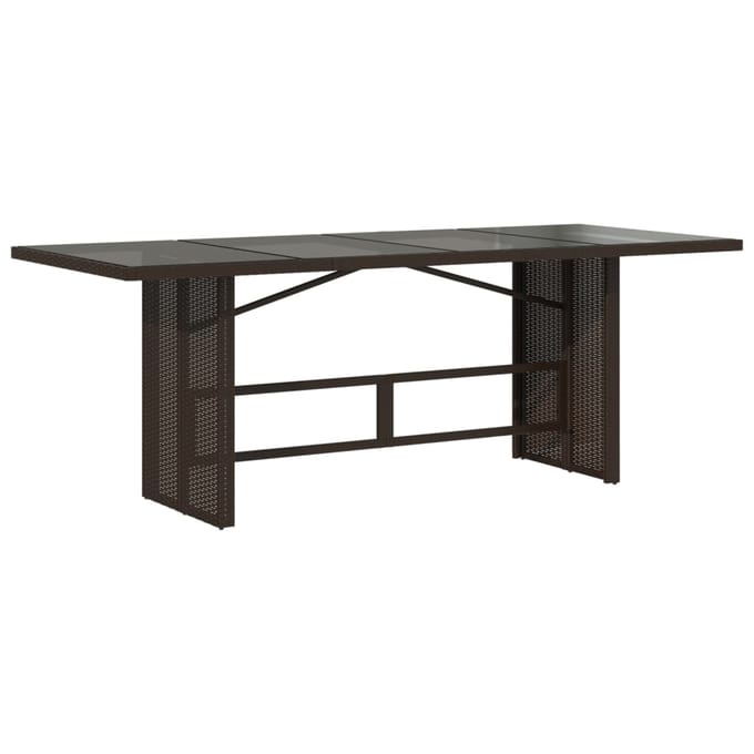 vidaXL - 7-delige - Tuinset - met - kussens - poly - rattan - bruin
