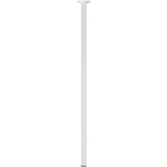 Duraline Meubelpoot Vierkant Staal 2,5x2,5x75cm Wit