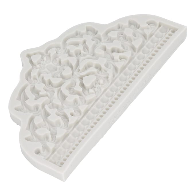Kroon Fondant Vorm Groot Kroon Ontwerp Grijs Voedselkwaliteit Herbruikbare Siliconen Hoge Temperatuur Bestendig white