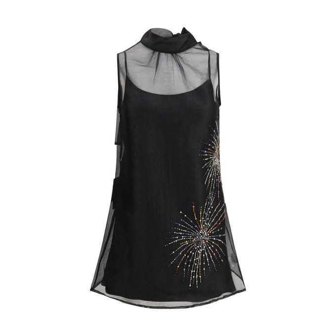 Staud Zwarte Polyester Casual Jurk
