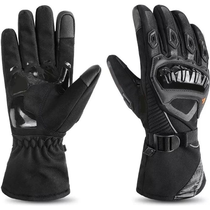 Motorhandschoenen Touchscreen Harde Knokkel Waterdicht Valbestendig Powersports Racehandschoenen black