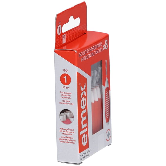 Elmex Set Interdentale Borsteltjes Iso 1 0,7 mm 8 Tandenborstel