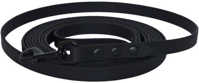 Hondenriem - BioThane® - Zwart - 10 meter - 13mm - Kleine hond