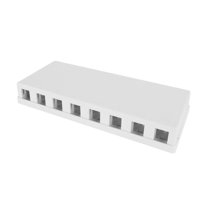 ACT FA6033 Unloaded Surface Keystone Mount box voor 8 keystone jacks