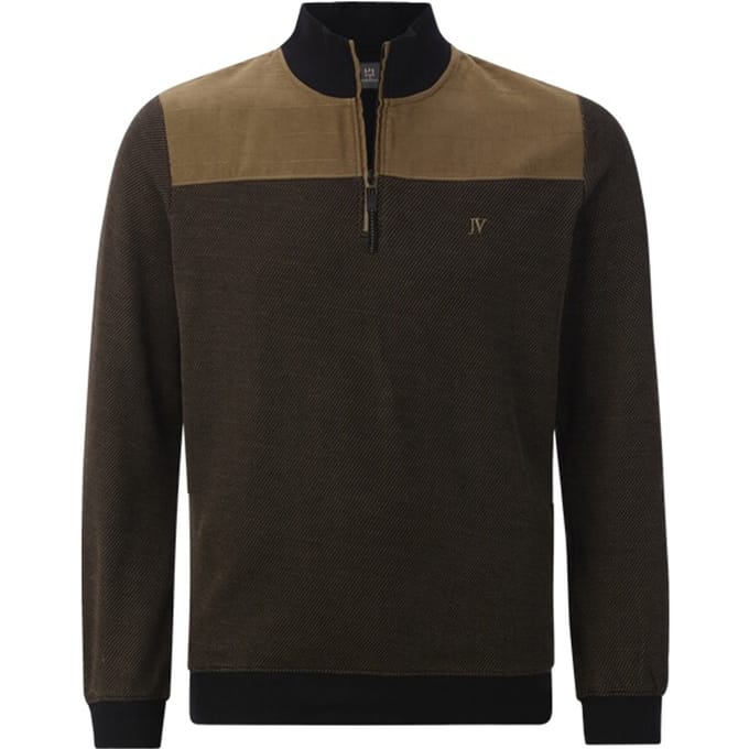 Jan Vanderstorm herren Sweatshirt - 52/54 - zwart - Plus Size