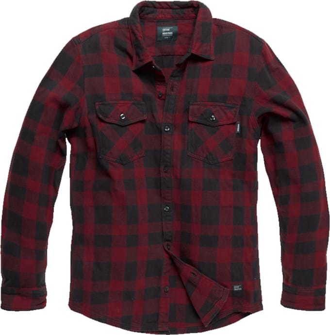 Vintage Industries Globe Heavyweight Red Check Shirt Heren