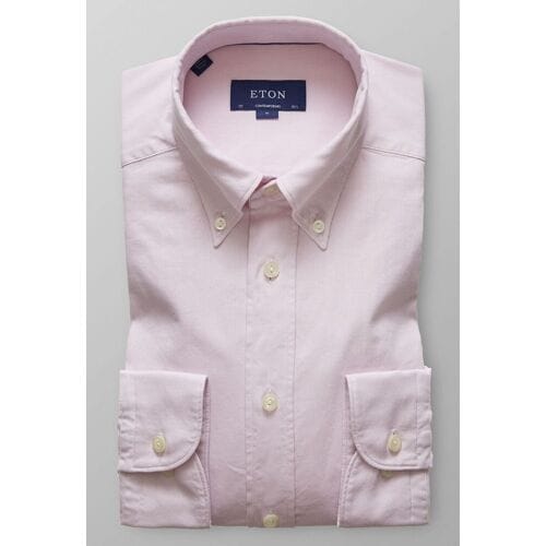 Eton Overhemd Uni Royal Oxford Roze / male