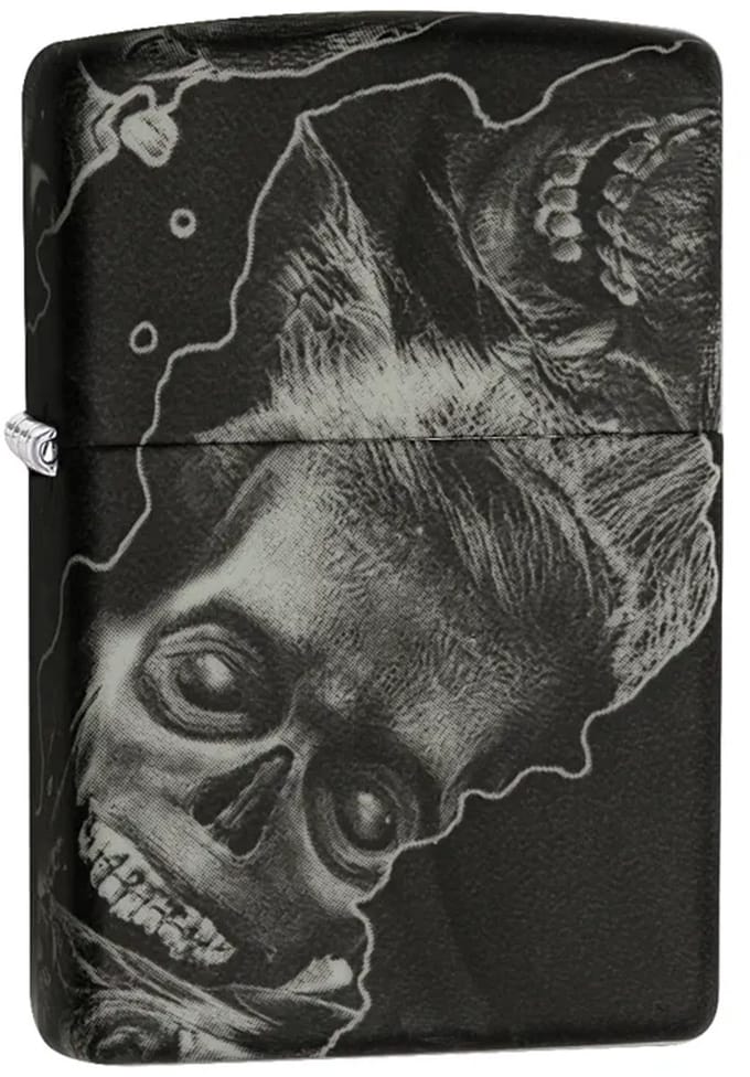 Zippo aansteker Softtouch Skull II - Choice Collection 2015/2016 - Black Matte - Laser Engrave