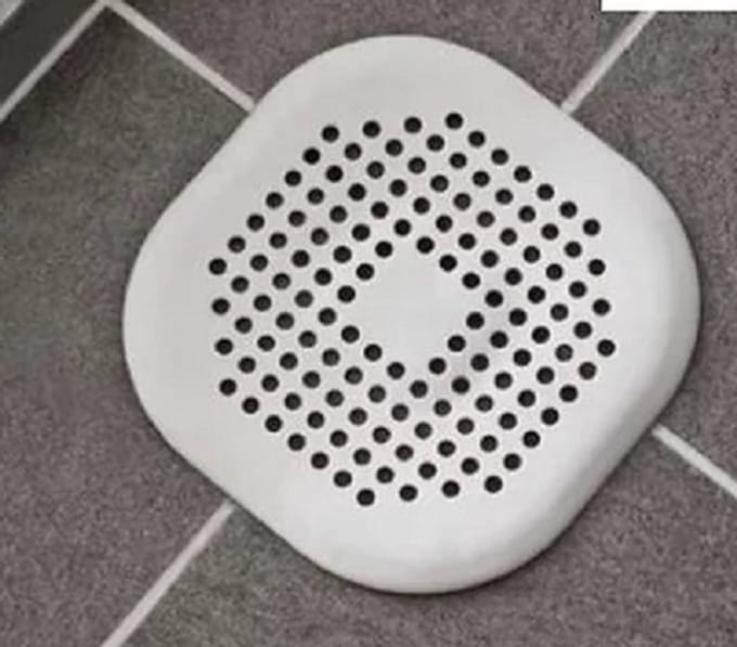 Gadgetpoint - Afvoerstop - Doucheputje - Afvoerplug - Afvoer - Gootsteen Zeef - Vierkant - Grijs