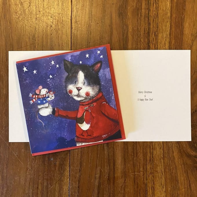 Alex Clark Kerstkaarten ~ Kat en Muis