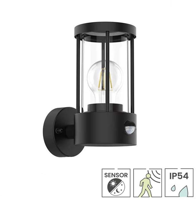 Lybardo - Buitenlamp met bewegingssensor - Wandlamp Buiten - Voor E27 Lamp