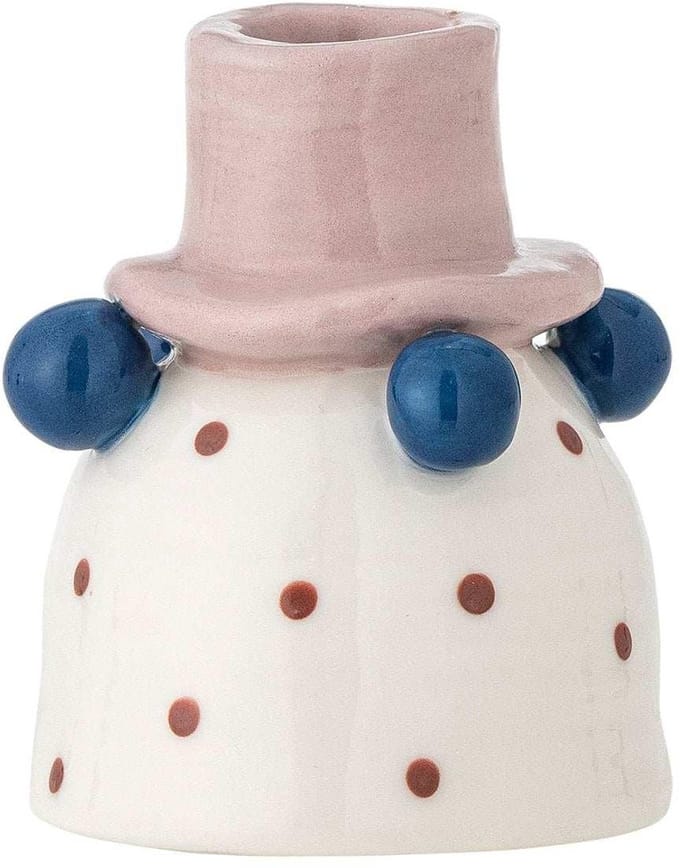 Bloomingville Kandelaar aardewerk roze Tacana 9cm