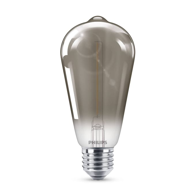 Philips LED Edison Zwart - 15 W - E27 - warmwit licht
