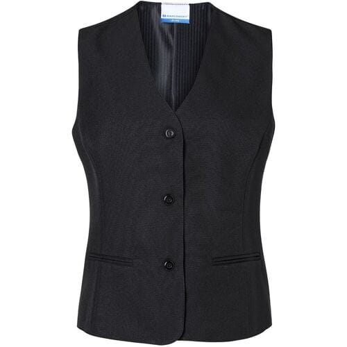 (6 stuks) KARLOWSKY Dames Gilet Basic - Zwart - Maat: M