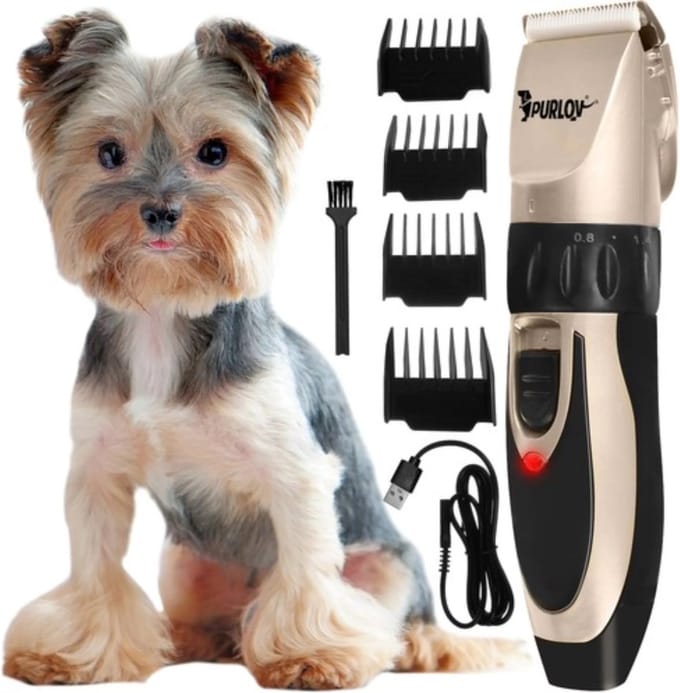 Purlov Honden Tondeuse Set - Stille en USB Oplaadbare Dierenverzorging
