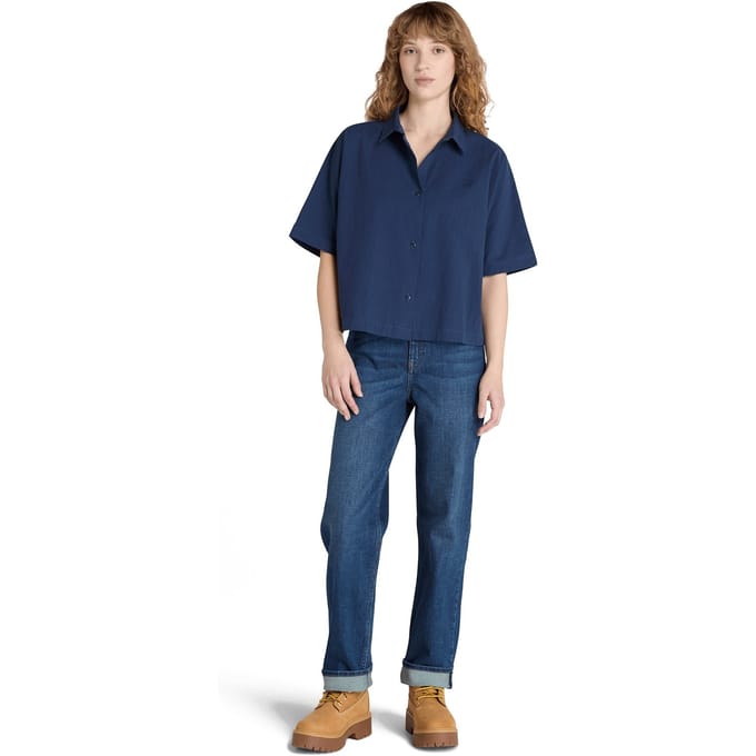 Timberland Straight Denim Pants Medium Blue Größe: W29L30 | Straight Jeans Outlet | Damen | Blau
