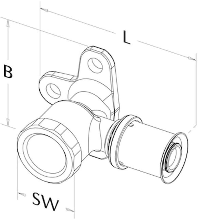 Roth ms wall mount 20 x 1/2" connector