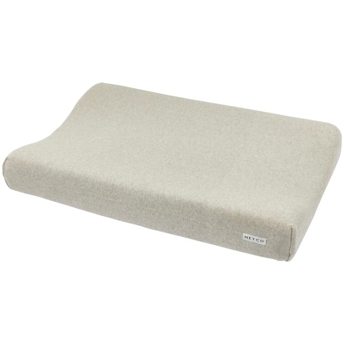 Meyco Baby Knit Basic aankleedkussenhoes - sand melange - 50x70cm