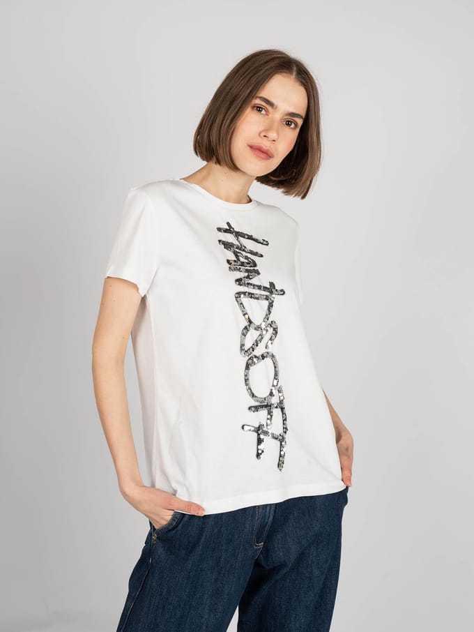 Patrizia Pepe T-Shirt Vrouw Wit