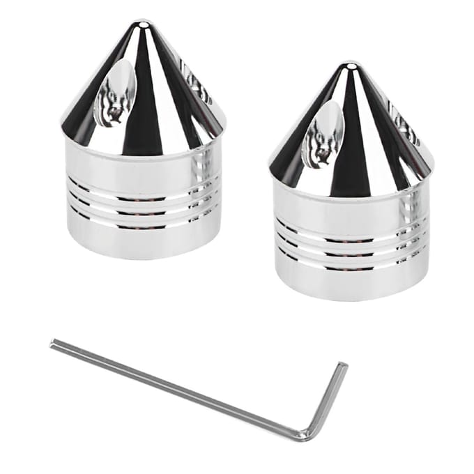Cache-axe de moto Écrou chromé à coupe fine Accessoire de remplacement noir(Électroplaquer) black