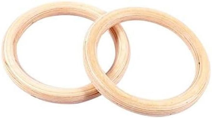 Gymnastiek Ringen - Houten Ringen - Krachttraining Thuis - Ergonomisch Ontwerp - 32mm - Houtkleur